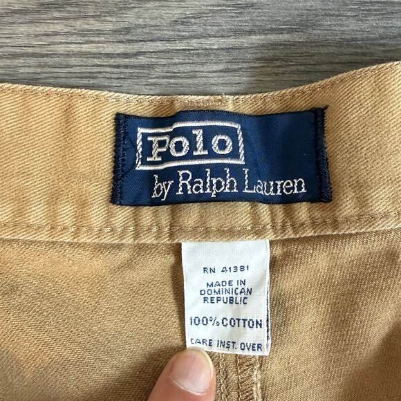 Vtg Polo Ralph Lauren Andrew Chino Pants Size 36x30 Pleated Preppy Old Money - Picture 12 of 16